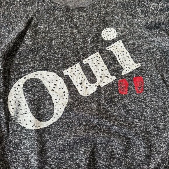Vintage Mercury Made in England Oui Sweatshirt Crewneck One Size Charcoal Grey - Picture 3 of 7